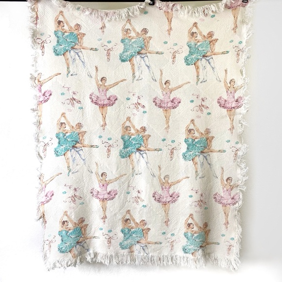 Other - Vintage Ballerina Woven Throw Blanket